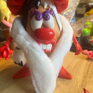 Plush-Trim Red Character Toy with Purple Accent Cruella Deville